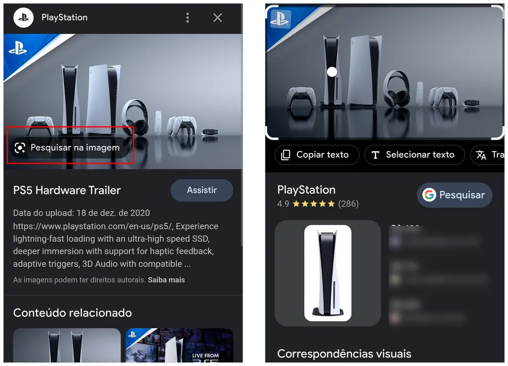 Pesquisa de imagem também pode ser feita pelo navegador