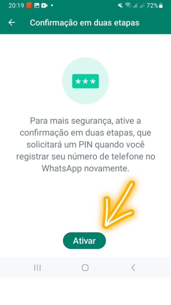 Tela 5 proteja seus dados no WhatsApp