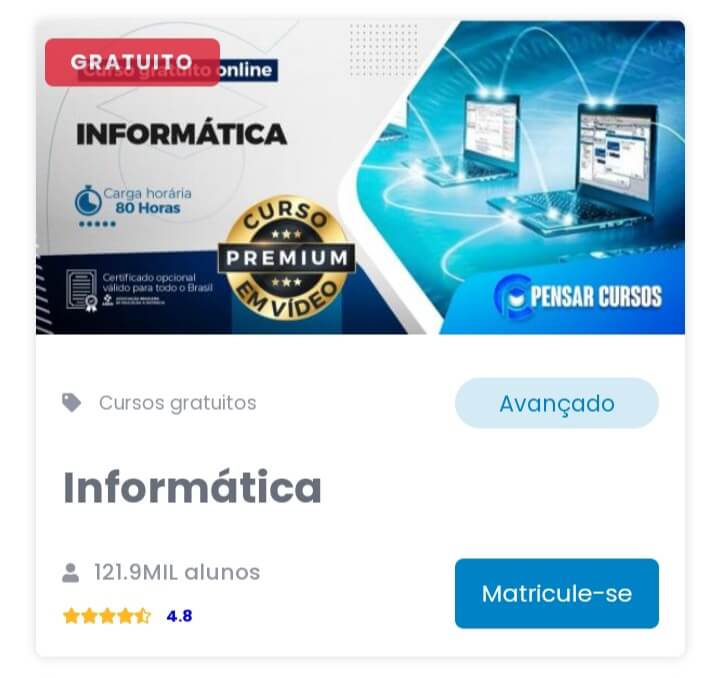 Curso Grátis de Informática