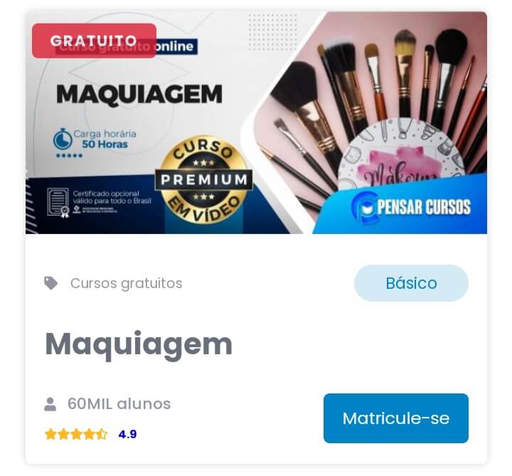 Curso Grátis de Maquiagem